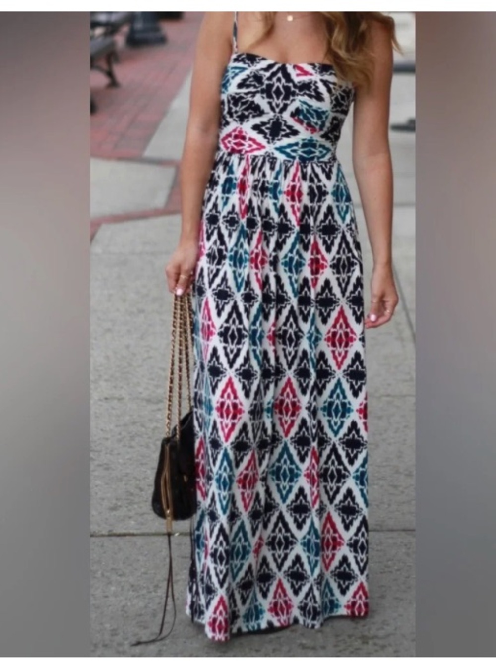 Ann Taylor Maxi Multicolor Sun Dress